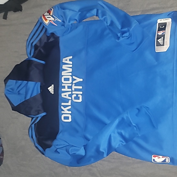 Adidas OKC Thunder Pre Game Hooded Top - Picture 1 of 7